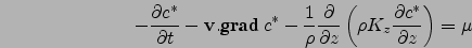 $\displaystyle -{K_z\rho\frac{\partial c}{\partial z}}_{\vert _{\infty}}=0$