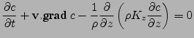 $\displaystyle \int_{\Omega\times\tau} \rho c^* \left[\frac{\partial c}{\partial...
...rtial z}
\left(\rho K_z \frac{\partial c}{\partial z}\right)\right] {\bf dx}dt$