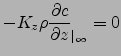 $\displaystyle \left[c^* \rho K_z\frac{\partial c}{\partial z}\right]_{\mbox{surf}}^\infty$