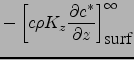 \begin{displaymath}
{\cal M}=
\int_{\Omega}\rho c^* c_{\vert _{t_i}} \delta_x
+\int_{\cal{S}\times \tau} \Sigma c^* dx dy dt
\end{displaymath}
