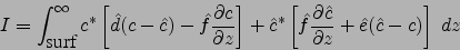 \begin{displaymath}
\frac{\partial c}{\partial t}+{\bf v}.{\mbox{\bf grad}} c+\...
...eft(F_{\mbox{diff}}+F_{\mbox{conv}}\right)}{\partial z}=\sigma
\end{displaymath}