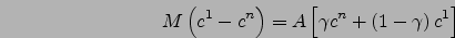 $\displaystyle M^{-1}\left[I+\gamma A^TM^{-1}\right]{\left[I-\left(1-\gamma\right)A^TM^{-1}\right]}^{-1}M \cstnp1$
