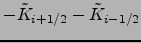 \begin{displaymath}
E_ic^{n}_i+F_{i-1/2}c_u_{i-1}=c_u_i\left(D_i+F_{i+1/2}\right)
\end{displaymath}