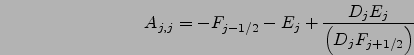 $\displaystyle \frac{\prod_{k=i}^{j-1} F_{k+1/2}}{\prod_{k=i}^{j} \left(E_k+F_{k-1/2}\right)}
D_j E_i \mbox{   pour    }i<j$