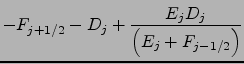 \begin{displaymath}
c_i^{n+1}-c_i^n=\alpha \left({\breve{c}}_{i-1/2}^n-{\breve{c}}_{i+1/2}^n\right)
\mbox{    avec } \alpha=U/m
\end{displaymath}