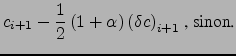 $\displaystyle {\left(\delta c\right)}_i=2 ( c_{i}-c_{i-1} )$