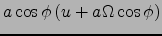 $a\cos\phi\left[v^*u^*\right]$