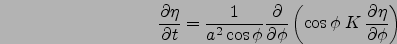 $K=\delta y^{2}/\ensuremath{\tau_{{\mbox{\small diss}}}}$