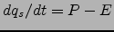 $d q_s/dt = P-E$