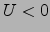 $U<0$