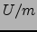 $U/m$