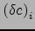 $\displaystyle {\left(\delta c\right)}_i$