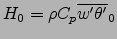 $H_0=\rho C_p\overline {w'\theta '}_0$