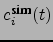 $c^{\mbox{\footnotesize sim}}_i(t)$