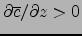 $\partial\overline{c}/\partial z>0$