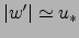 $\vert w'\vert\simeq u_*$