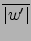 $\overline{\vert w'\vert}$
