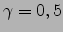 $\gamma =0,5$