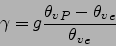 \begin{displaymath}
\gamma= g\frac{{\theta_v}_P - {\theta_v}_e}{{\theta_v}_e}
\end{displaymath}