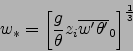 \begin{displaymath}
w_*=\left[\frac{g}{\theta}z_i\overline{w'\theta'}_0\right]^{\frac{1}{3}}
\end{displaymath}