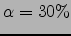 $\alpha=30\%$