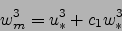 \begin{displaymath}
w_m^3=u_*^3+c_1w_*^3
\end{displaymath}