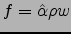 $f=\hat{\alpha}\rho w$