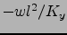 $-wl^2/K_y$