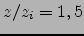 $z/z_i=1,5$