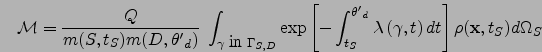 $\rho({\bf x},{\theta'}_d)d\Omega_D$