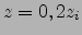 $z=0,2 z_i$