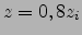 $z= 0,8 z_i$