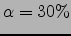 $\alpha=30\%$