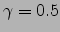 $\gamma =0.5$