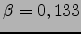 $\beta=0,133$