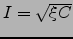 $I=\sqrt{\xi C}$