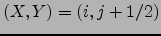 $(X,Y)=(i,j+1/2)$