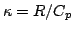 $\kappa = R/C_p$